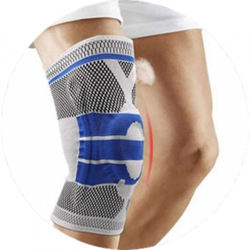 دعامة الركبة و الرضفة المبطنة بالسيليكون Silicone padded sports knee pad